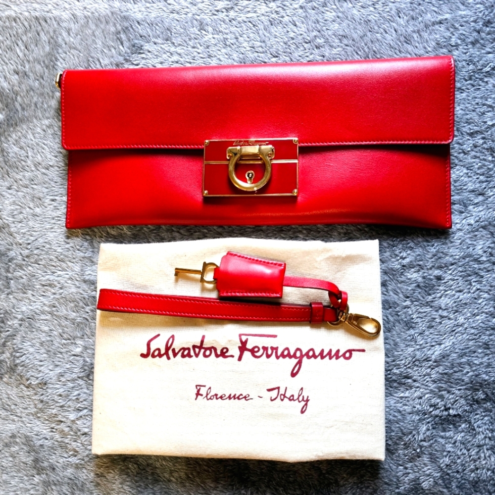 Salvatore Ferragamo Clutch/Wristlet 11.5" x 5"